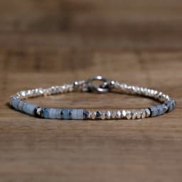 1 Pc Minimalist OT Clasp Stainless Steel Bracelet for Women Natural Stone Handmade Production Picasso Hematite Women Jewelry