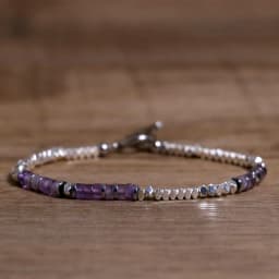 1 Pc Minimalist OT Clasp Stainless Steel Bracelet for Women Natural Stone Handmade Production Picasso Hematite Women Jewelry
