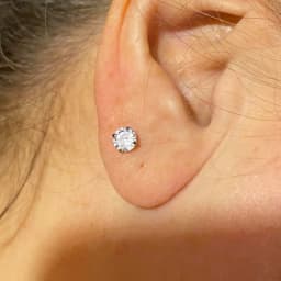 8Pcs Ear Piercing Gun Kit Disposable Self Piercing Earrings At Home Earring Gun Piercing Kits With Earring Studs Small Ball CZ