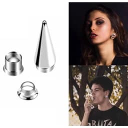 6G-00G 2 in 1 Set Ear Gauges Plugs Tunnels Taper Earrings Stretching Expander Kit Set for Women Men