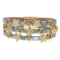 WELLMORE Stars charm bracelets bohemia leather bracelets for women fashion jewelry wholesale