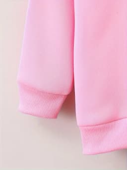 A cute two-piece set of cartoon printed fleece hooded long-sleeved sweatshirts and sweatpants for infants and toddlers in spring