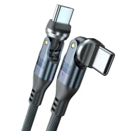 540° Rotating USB C to Type C Cable,240W Braided Charger cord,Fast Charging Wire for iPhone 17/16/15,Samsung Galaxy S25/S24
