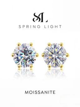 Classic Minimalist 0.5ct-2ct Certified Moissanite Stud Earrings Wedding Earrings 2022 Trend New Luxury Jewelry