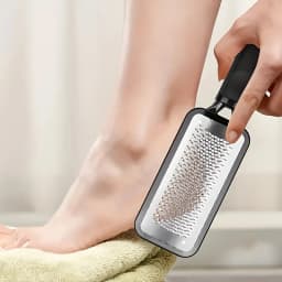 Stainless Steel Foot File Double-Sided Heel Grater for Hard Dead Light Beige & Callus Removal Durable Pedicure Tool