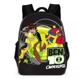 Kid Boy Girl Cartoon Daypack Ben 10 Canvas Bookbag for Student-Back to School Lightweight Backpack Large Knapsack