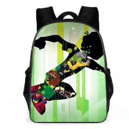 Kid Boy Girl Cartoon Daypack Ben 10 Canvas Bookbag for Student-Back to School Lightweight Backpack Large Knapsack