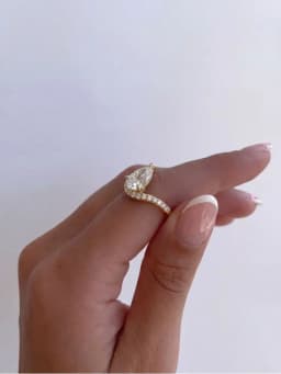 925 Sterling Silver Gorgeous V Shaped Marquise Zircon Ring For Women Engagement Wedding Luxury High Quality Fine Jewelry