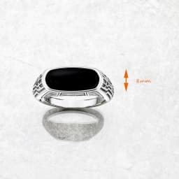 Signet Ring Oval Shape Onyx Europe Style Romantic Fine Jewelry For Women New Vintage Gift In Real 925 Sterling Silver
