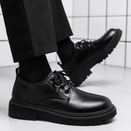 Business Office Formal Wear Casual Lace Up Men's Shoes Spring and Autumn Fashion New Breathable Anti Slip Men's Shoes 2026