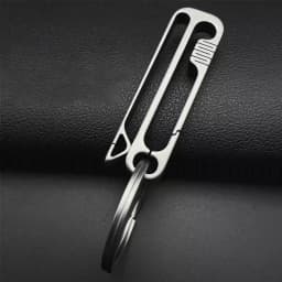 Titanium Keychain Durable Belt Car Key Holder Ring Hanging Buckle Lightweight Carbiner EDC for Male Key Chain Father's Day Gift
