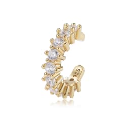 S925 Sterling Silver C-Shaped Zircon Ear Cuff No Piercing Required Luxury Minimalist Versatile Women's Earrings