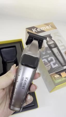 KM-1807 Professional Hair Trimmer by Kome USB Rechargeable Cordless Hair Clippers for Men with LCD Display Hair Cutting Machine