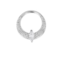 ASTM F136 Titanium Nose Rings PIERC Butterfly/heart/Marquise CZ Ring Hoop EAR Hinged Clicker Earring Labret Tragus Body Piercing