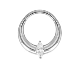 ASTM F136 Titanium Nose Rings PIERC Butterfly/heart/Marquise CZ Ring Hoop EAR Hinged Clicker Earring Labret Tragus Body Piercing