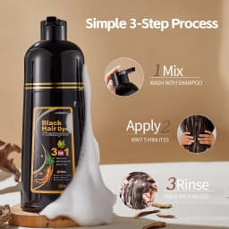 Meidu 3in1 Hair Dye Shampoo Easy to Use Moisturizing & Healthy Hair Care Creating Natural Hair Color,Quick Dyeing for Men Women