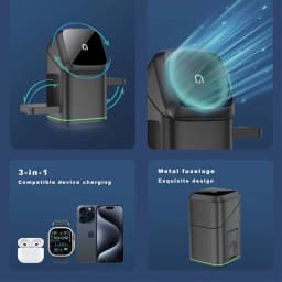 Praiser 25W Qi2 Foldable Touch Auto Rotation Magnetic Wireless Charger for iPhone 16 15 14 13 Samsung S25 S24 S23 S22 Xiaomi