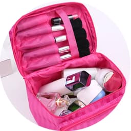 Lattice Big Cosmetic Bag Women Stripe Waterproof Professional Toiletry Kit Wash Necessaire Travel Organizer Make up Box SZL61