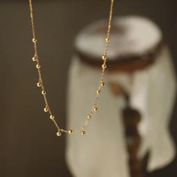 316L Gold Bean Tassel Necklace Waterproof Gold Plated Stainless Steel Choker High Quality Fashion Jewelry Gifts For Ladies