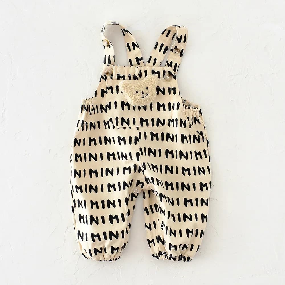 Striped Baby One Piece Rompers 2026 Spring New Infant Baby Overalls Bear Doll Infant Girls Jumpsuits Boys Bottoms Outfit