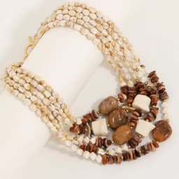 Statement Exaggerated Multi-layer Beads Necklace Handmade for Woman Wedding Party Jewelry