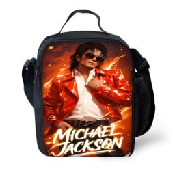 Child School Cool Popular Singers Michaels Jackson Backpack with Lunch Bags ,Pencil Bags ,School Bags for Boys Girls Best Gift