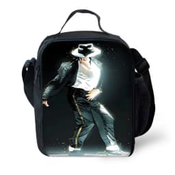 Child School Cool Popular Singers Michaels Jackson Backpack with Lunch Bags ,Pencil Bags ,School Bags for Boys Girls Best Gift