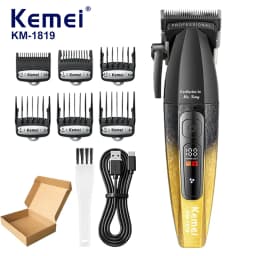 Kemei 1819 Electric Hair Clippers Men Professional Rechargeable Cordless Hair Cutting Machine High Quality Hair Trimmer Barber