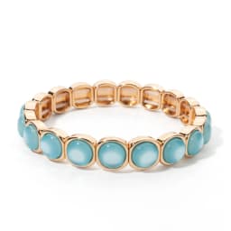 2024 New Design 10mm Enamel Bangle For WOMEN Gold Color Crystal Charm Elastic Bracelets Hand Accessory