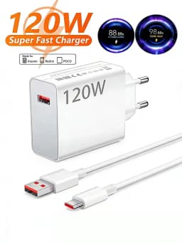120W Super Fast Mi Turbo Charge USB Type C Charger Cable For Xiaomi 14 13 12 11Ultra Redmi Note 10 POCO USB-C Quick Line