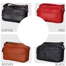 Genuine Cow Leather Women Handbags Single Shoulder Bag Zipper Messenger Bags Soft Phone Pocket High Quality Crossbody Female Bag