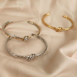 Women's Bangles Twisted Wrap Knot Bracelet Punk Stainless Steel Jewelry for Men Women Wrist Cuff Bracelets Bangle Accessories