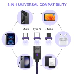 240W PD3.1 Magnetic Charging Cable Ultra thin Nylon Braided Cord ctoc 48V 5A Super Quick fast 100W for Xiaomi Samsung Emarker