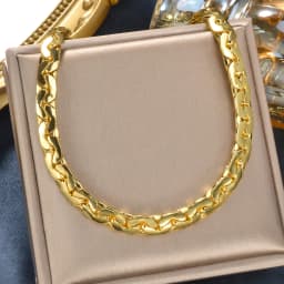 Sunny Luxury Copper Alloy Necklace Bracelet Women's Set Flat Cuban Chain Punk Style Suitable Party Jewelry Gifts