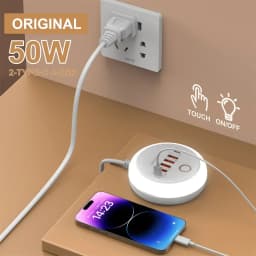 50W Multi Ports Power Strip USB Socket Type C Fast Charging Wall Charger For iPhone 16 Xiaomi Quick Charge Mobile Phone Charger