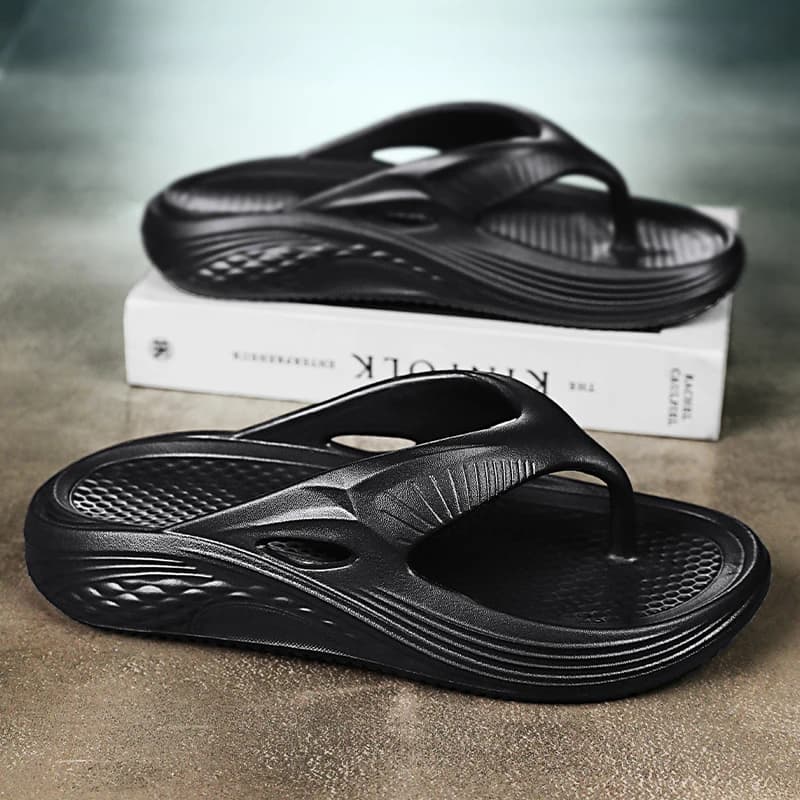 Men's Orthopedic Sandals Fashion Couples Beach Flip Flop Summer Outdoor Soft Sandals with Arch Support Bathroom Slides
