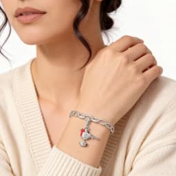 Red Robin Bird Dangle Charm For Women 925 Sterling Silver Cute Brand New Gift