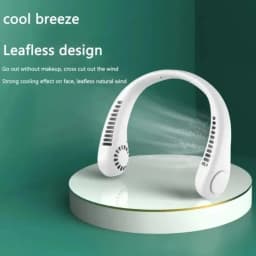 Portable Mini Home Summer Air-cooled Neck Hanging Fan for Outdoor Sports, Running, Travel Without Blades, Wearable USB Neck Stra