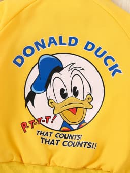 New Autumn Baby Boys Girls Jacket Fashion Cartoon Donald Duck Print Outerwear for Kids Clothes Spring Children Windbreaker Coats
