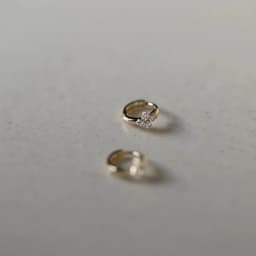 925 Sterling Silver Electroplated 14K Gold Small Zirconia Flower Earrings for Women Sweet Exquisite Gift Jewelry