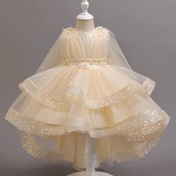 3-10 Years Teenagers Girls Dress Sequins Sleeveless Kids Wedding Dresses Birthday Party Performance Costumes For Girl