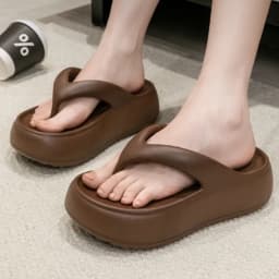 Popular Chunky Platform Clip Toe Sandals 2025 Women New Thick Bottom Slip On Silppers EVA Anti-odorant Sandalias De Mujer 5cm