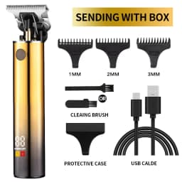 T9 Carving Hair Clipper Professional Hair Cutting Machine Barber Rechargeable Hair Trimmer Metal Haircut Machine Clipper for Men
