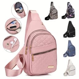 Lightweight & Comfortable Quilted Crossbody Chest Bag, Perfect for Daily Use, Casual Outings & Travel Women Sling Shoulder Purse