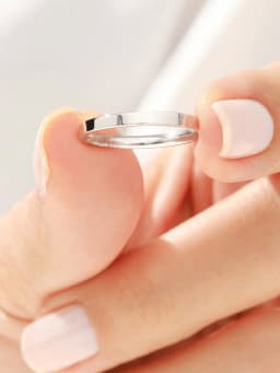 925 Sterling Silver Simple Classic Zircon 2MM Flat Aperture Ring For Women Engagement Wedding Luxury High Quality Fine Jewelry