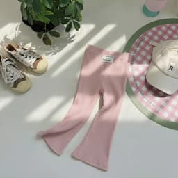 1-8 Y Girls Solid Elasticity Trousers Children's Summer Fit Leggins Flares Pants Kids casual Wearing Long Pant for Outdoor