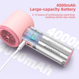 Mini Fan 100 Gear Wind Speed Electric Fan Digital Display Adjustable Turbo Portable Outdoor Handheld of Cold Compressed Sheets