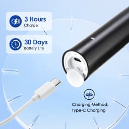 Rotating Electric Toothbrush Set for Adult Teeth Whitening Teeth Brushes 3D Round Head Soft Brush Type-C Electric Toothbrush