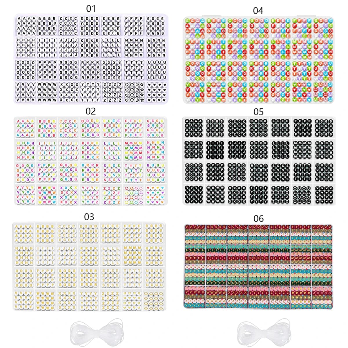 Beadsky Alphabet Bead, 840/1400PCS bracelet making kit 28 styles of DIY beaded bracelet kit Alphabet bead craft