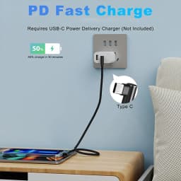 60W USB C To Type C PD Fast Charger Cable 90 Degree Angle Charging Cord Wire for iPhone 15 16 Pro Max Xiaomi Huawei Macbook iPad